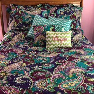 Vera Bradley Queen Comforter and Two Shams